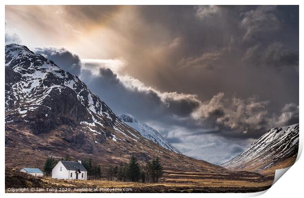 Outdoor Highland House Print by Iain Tong