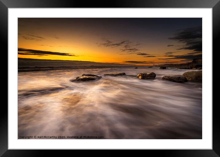 Incoming Tide at Nash Point Framed Mounted Print by Karl McCarthy