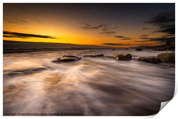 Incoming Tide at Nash Point Print by Karl McCarthy