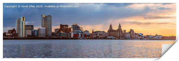 Liverpool waterfront Print by Kevin Elias