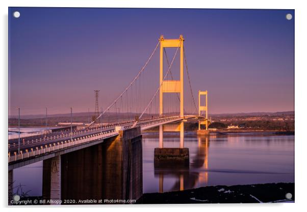 The first Severn bridge Acrylic by Bill Allsopp
