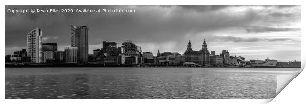 Liverpool waterfront Print by Kevin Elias