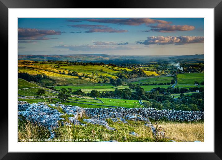 The view from Malham Cove. Framed Mounted Print by Bill Allsopp