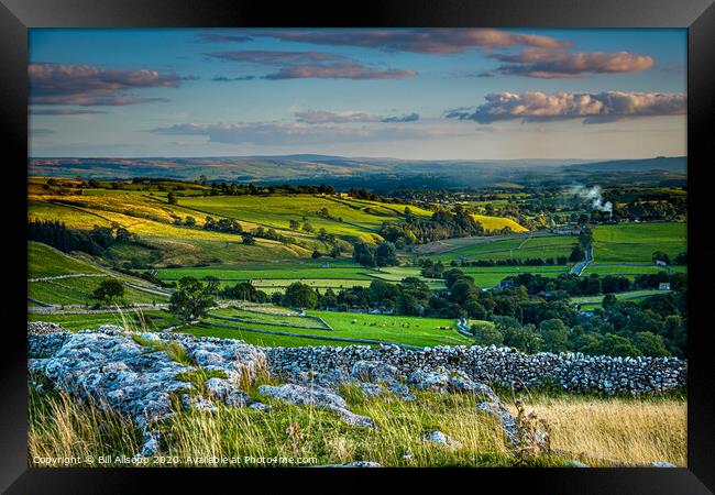 The view from Malham Cove. Framed Print by Bill Allsopp