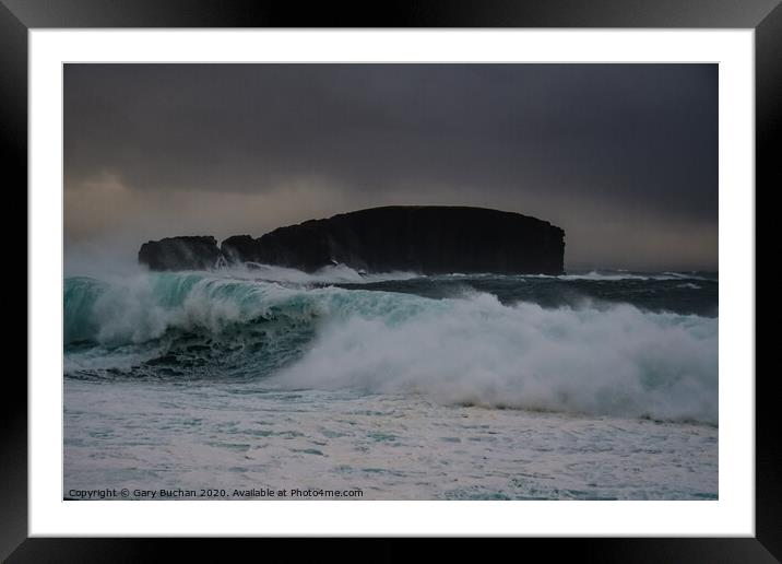 The Wave Framed Mounted Print by Gary Buchan