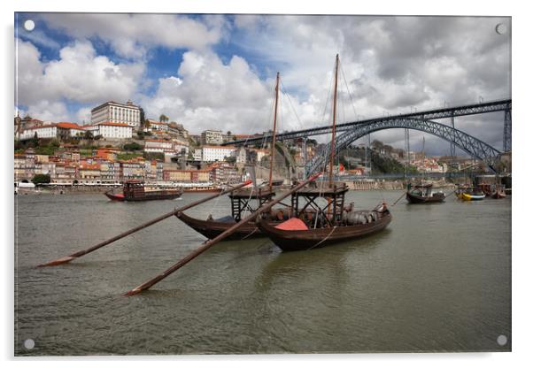  Old City of Porto in Portugal Acrylic by Artur Bogacki