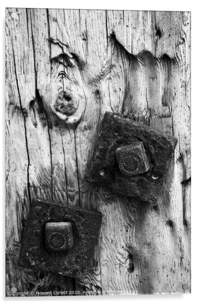 Knots and bolts monochrome Acrylic by Howard Corlett