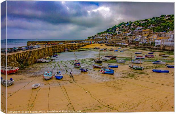 Mousehole in Cornwall  Canvas Print by Ian Stone