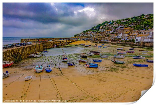 Mousehole in Cornwall  Print by Ian Stone