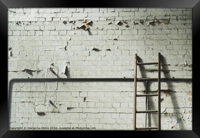 Brick Wall  Framed Print by Marianna Obino