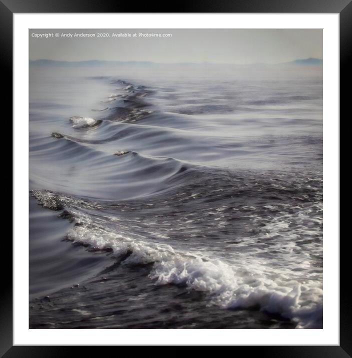 The Wave Framed Mounted Print by Andy Anderson