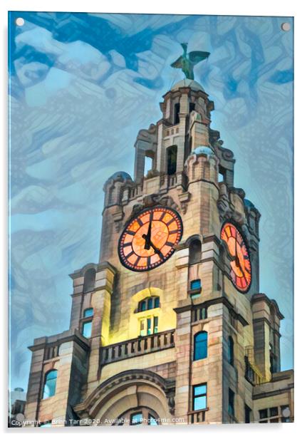 It's 5 o clock somewhere - Liverpool Acrylic by Brian Tarr