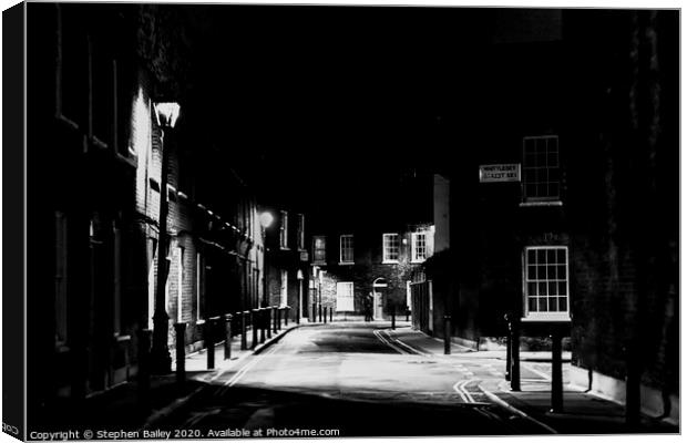 Night Streets Canvas Print by Stephen Bailey