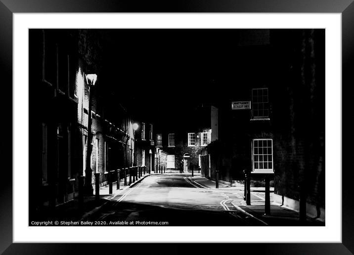 Night Streets Framed Mounted Print by Stephen Bailey