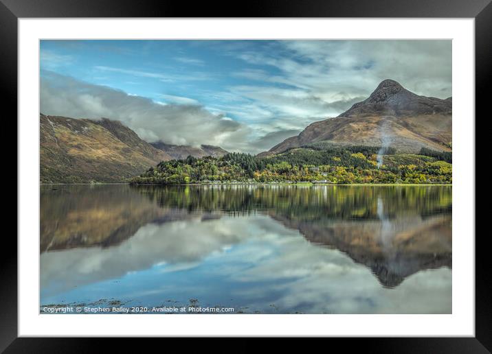 Glencoe Reflections Framed Mounted Print by Stephen Bailey