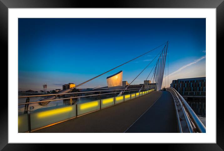 Salford Quays Footbridge Framed Mounted Print by Jeanette Teare