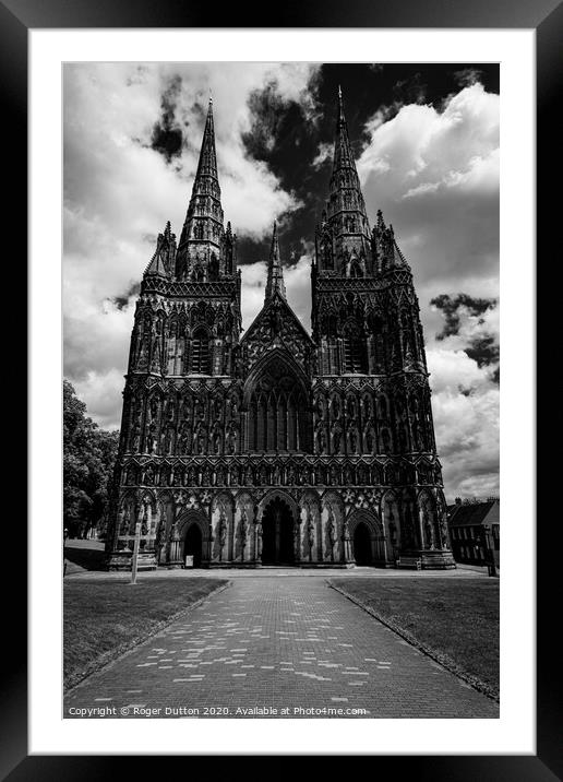 Lichfield Cathedral Framed Mounted Print by Roger Dutton