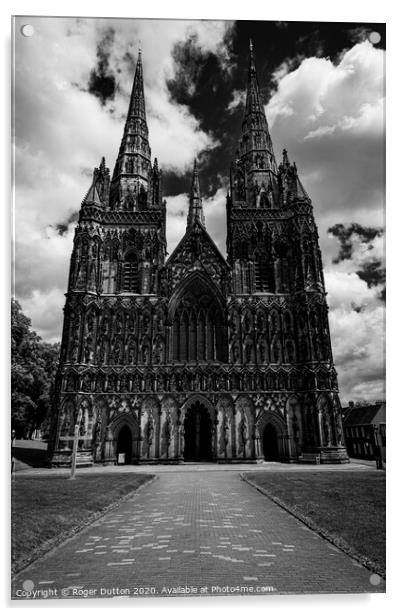 Lichfield Cathedral Acrylic by Roger Dutton