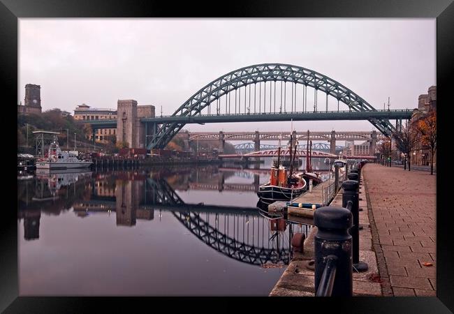 Newcastle Tyne Bridges Framed Print by Rob Cole