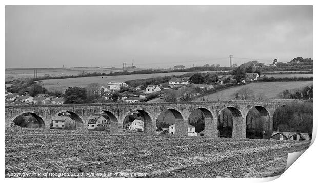 The Angarrack Viaduct, Hayle, Cornwall, England Print by Rika Hodgson