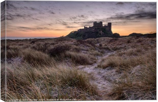 Bamburgh Frost Canvas Print by Robin Hunter