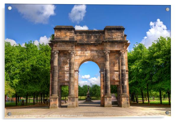 Mclennan Arch Glasgow Acrylic by Phill Thornton