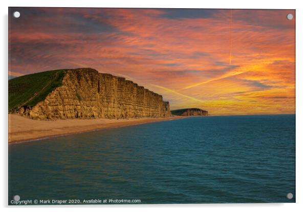 West Bay at Sunset Acrylic by Mark Draper