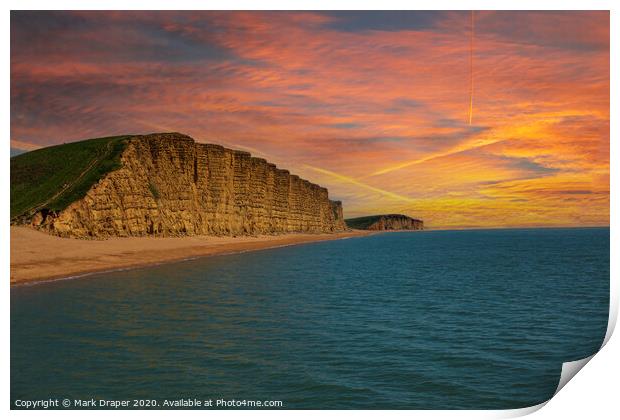 West Bay at Sunset Print by Mark Draper