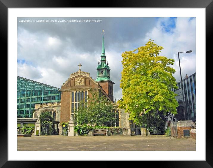 All Hallows by the Tower Church, London Framed Mounted Print by Laurence Tobin