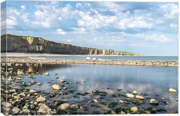 Dunraven Beach on the Heritage Coast Canvas Print by Rhodri Phillips