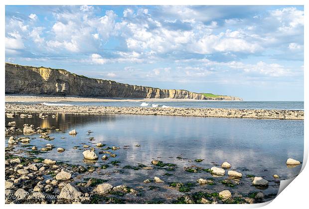 Dunraven Beach on the Heritage Coast Print by Rhodri Phillips