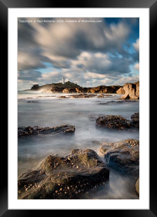 Godrevy Lighthouse, in Cornwall Framed Mounted Print by Paul Richards