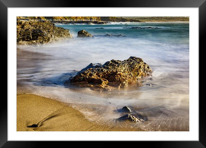 Rock and water Framed Mounted Print by Paul Richards
