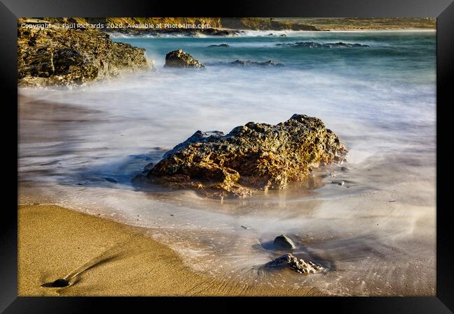 Rock and water Framed Print by Paul Richards