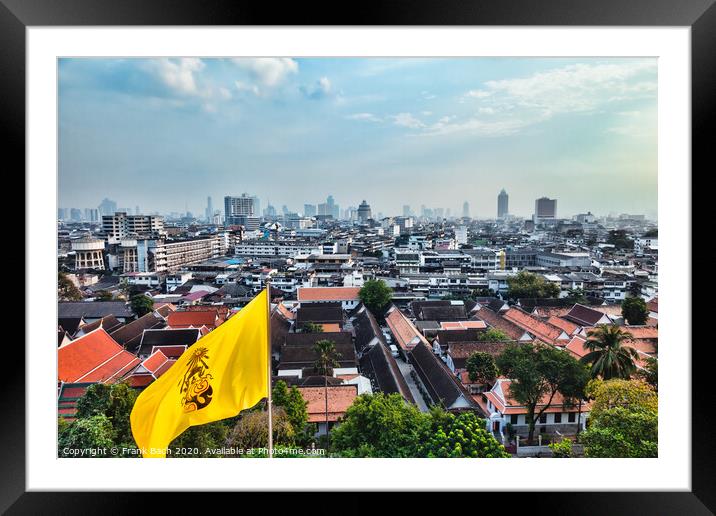 Panorama of Bangkok Framed Mounted Print by Frank Bach