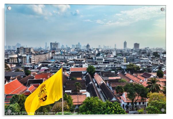 Panorama of Bangkok Acrylic by Frank Bach