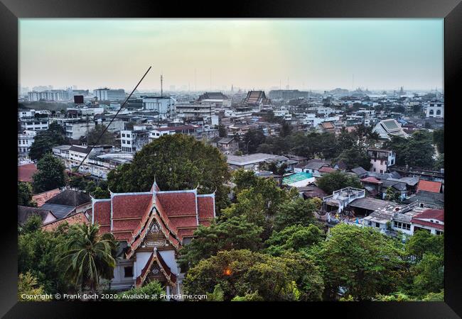 Panorama of Bangkok Framed Print by Frank Bach