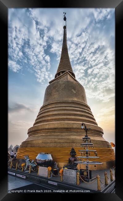 Golden Mount Temple (Wat Sakate), Bangkok, Thailand Framed Print by Frank Bach