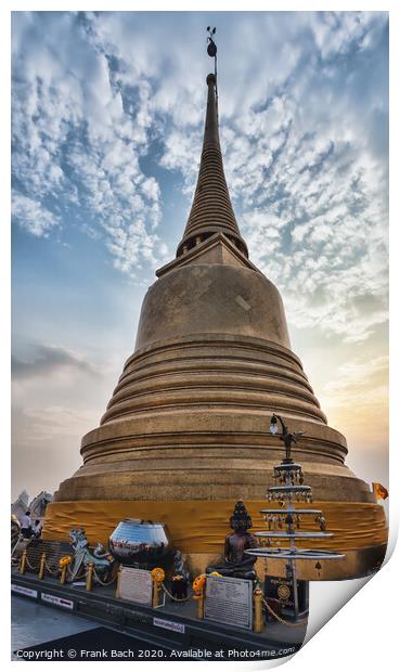 Golden Mount Temple (Wat Sakate), Bangkok, Thailand Print by Frank Bach