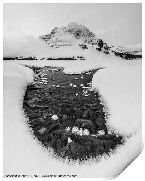 Freeze Up on Bow Lake  Print by Matt Hill