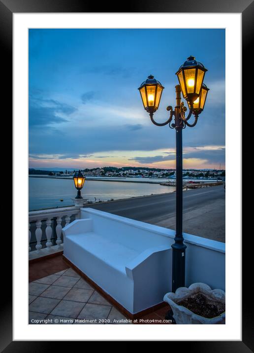 Lamps at Sunset Framed Mounted Print by Harris Maidment