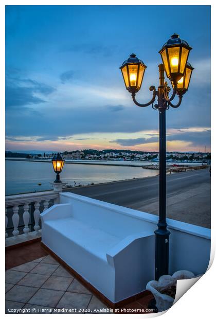 Lamps at Sunset Print by Harris Maidment