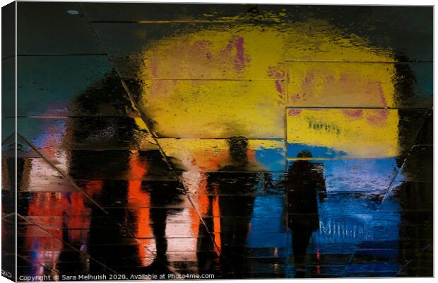 Shadows and neon Canvas Print by Sara Melhuish