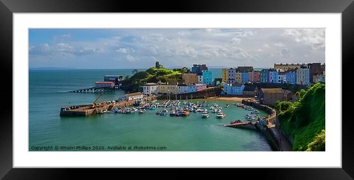 TENBY HARBOUR Framed Mounted Print by Rhodri Phillips