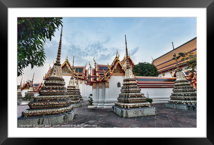 Wat Pho temple, Bangkok, Thailand Framed Mounted Print by Frank Bach