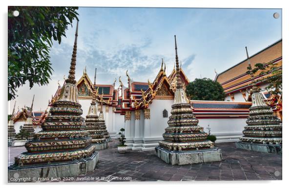 Wat Pho temple, Bangkok, Thailand Acrylic by Frank Bach