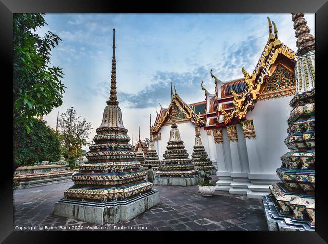 Wat Pho temple, Bangkok, Thailand Framed Print by Frank Bach