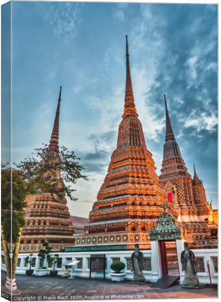 Wat Pho temple, Bangkok, Thailand Canvas Print by Frank Bach