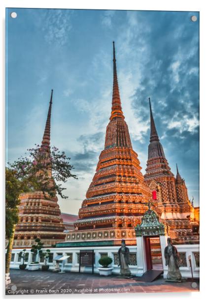 Wat Pho temple, Bangkok, Thailand Acrylic by Frank Bach