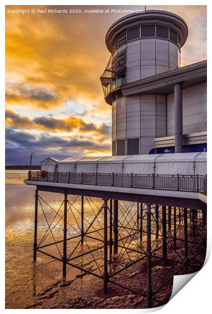 Western Super Mare Pier Print by Paul Richards